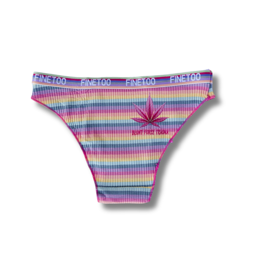Rainbow Ripped Ribbed Panty