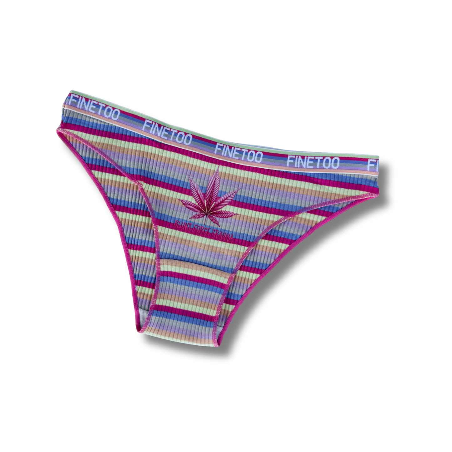 Rainbow Ripped Ribbed Panty
